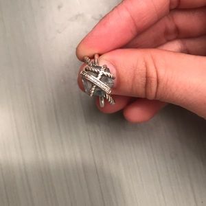 David Yurman Blue Topaz Cable Wrap with Diamonds